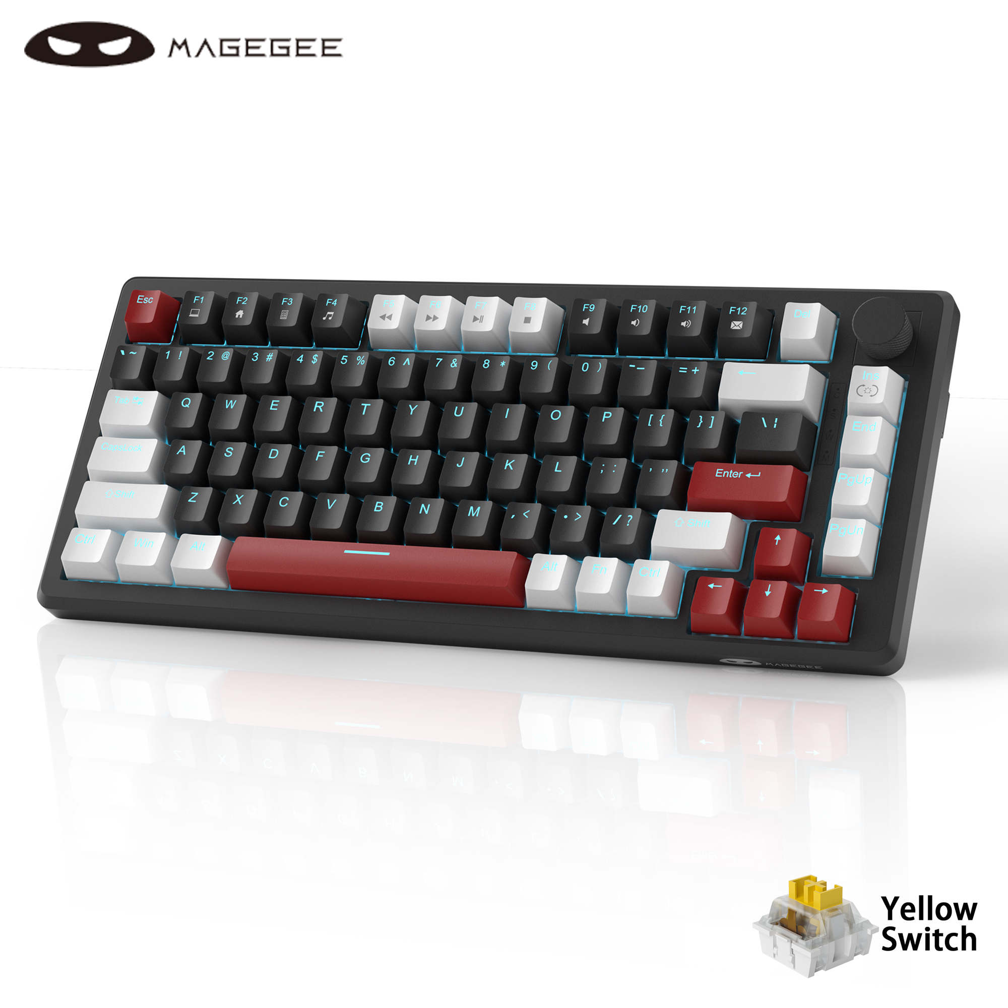 Pc Gaming Yellow - MageGee 75% Mechanical Gaming Keyboard with