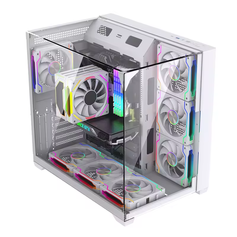 Pc Gaming Mini - White PC Case Chassis Full Tower