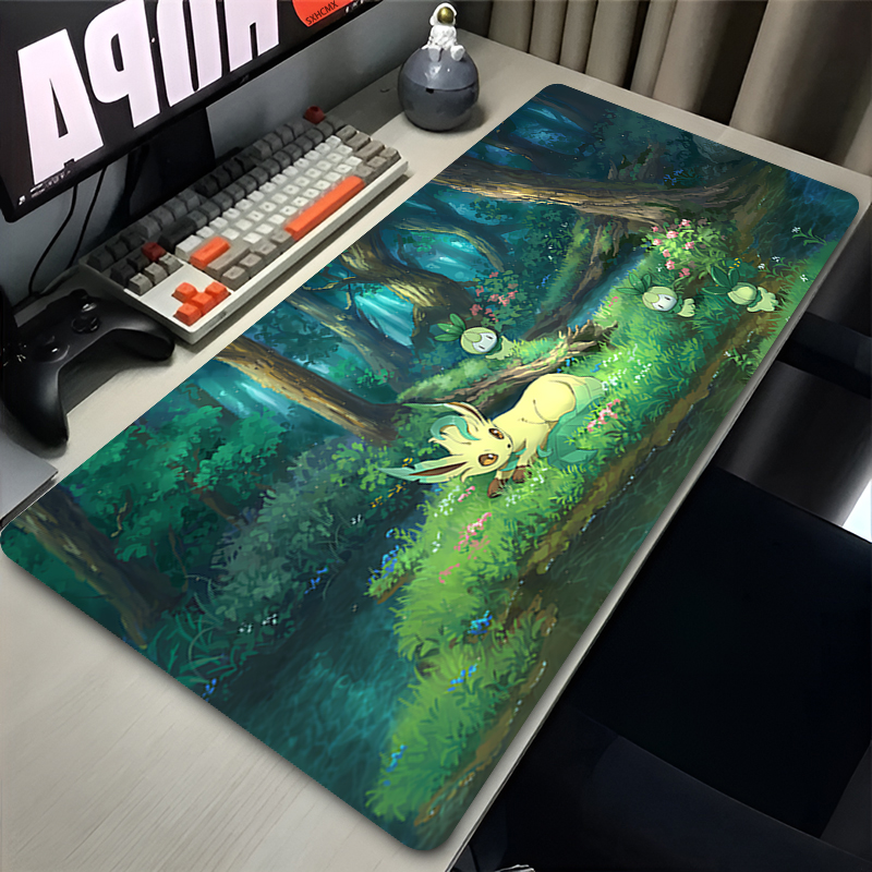 Pc Gaming Keyboard And Mouse - Mouse Pad Gamer P-pokemon Leafeon Large