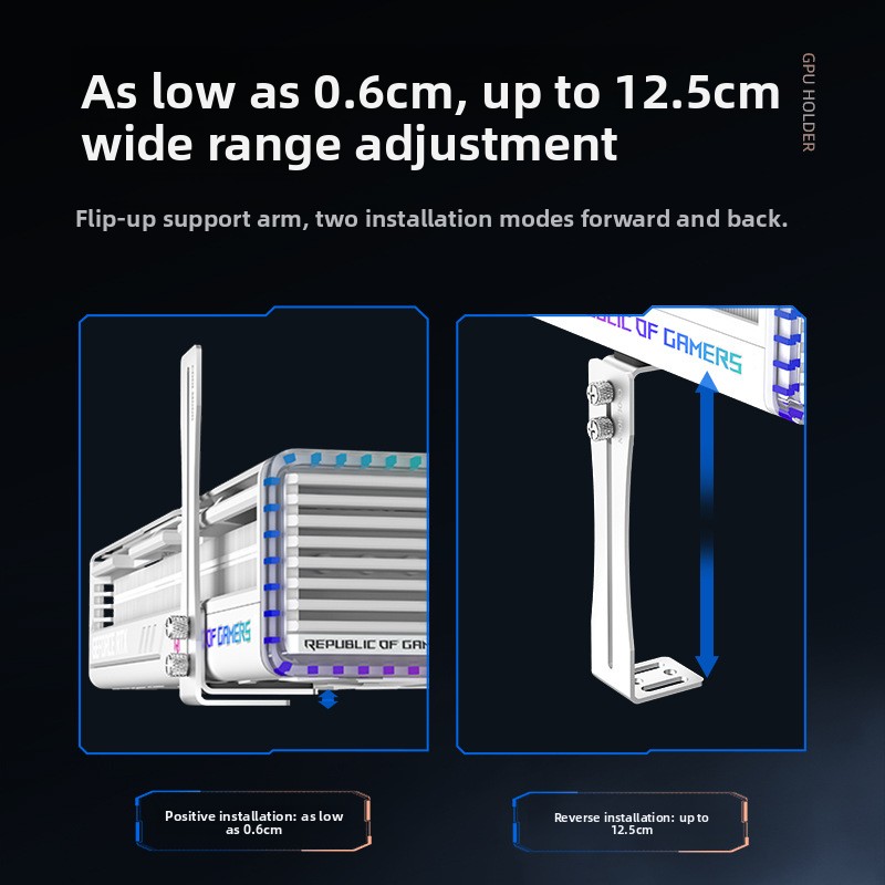Universal Aluminum GPU Brace S - Pc Gaming Desktop recension och pris