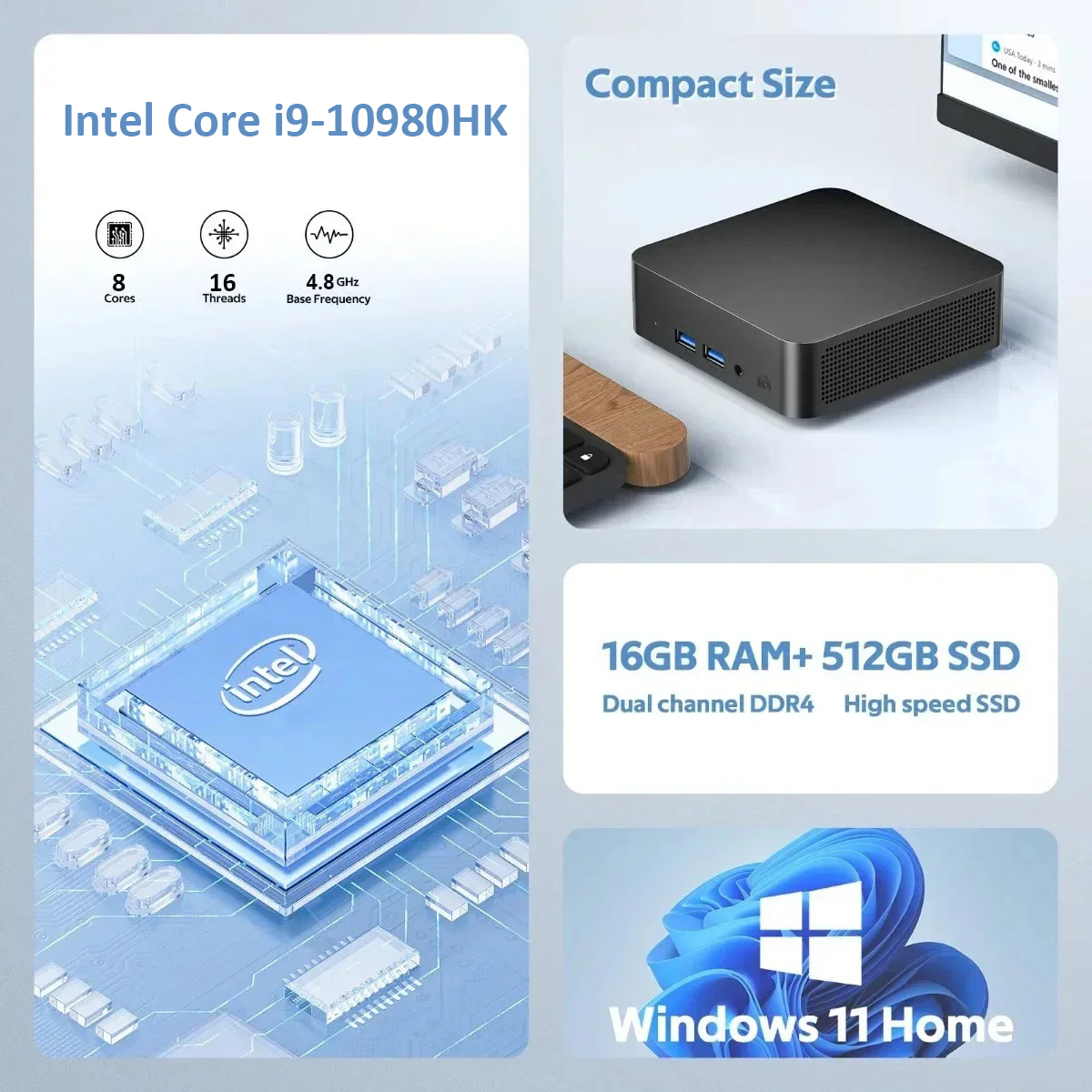 NEW MINI PC Computer Intel Cor - Pc Gaming Intel Core I9 recension och pris