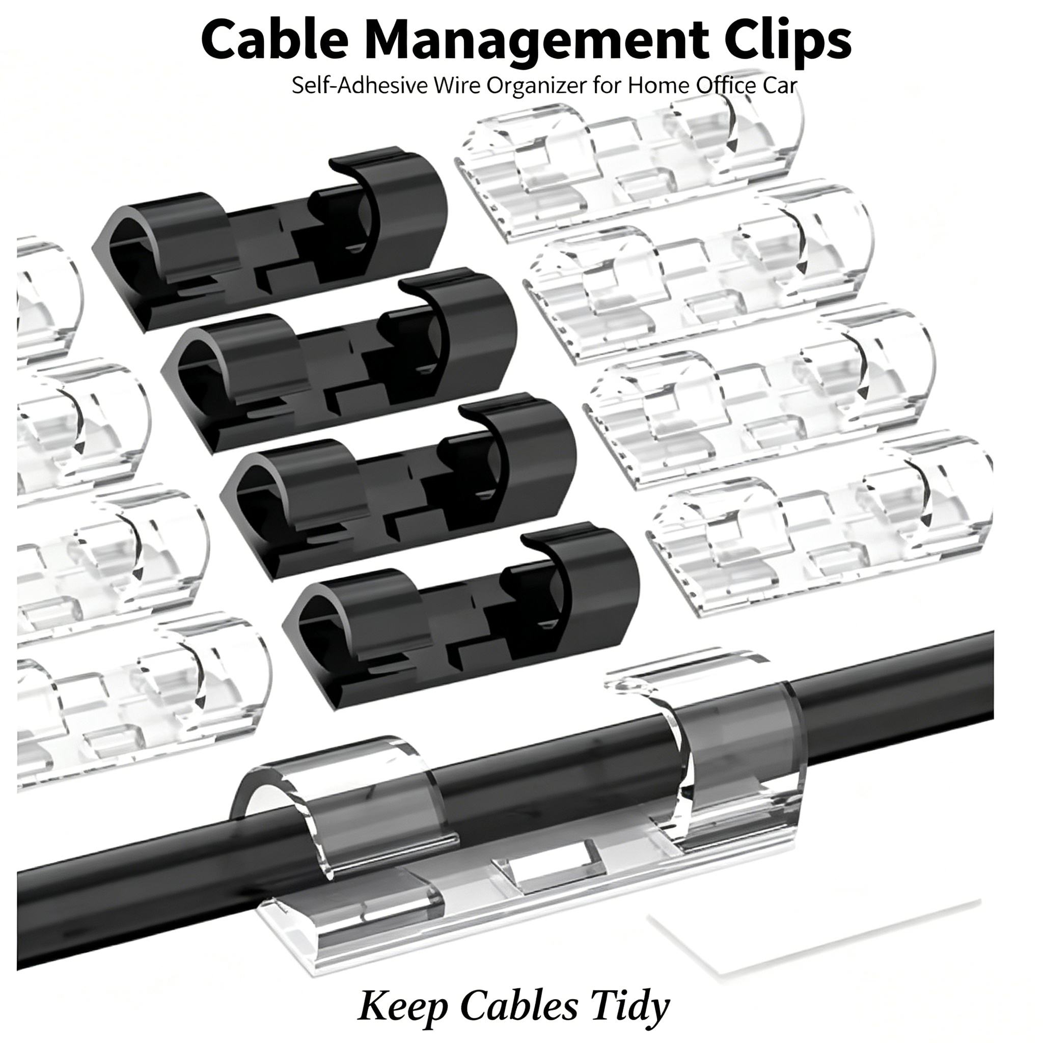 Cable Organizer Clips Cable Ma - Cable Management Sleeve recension och pris