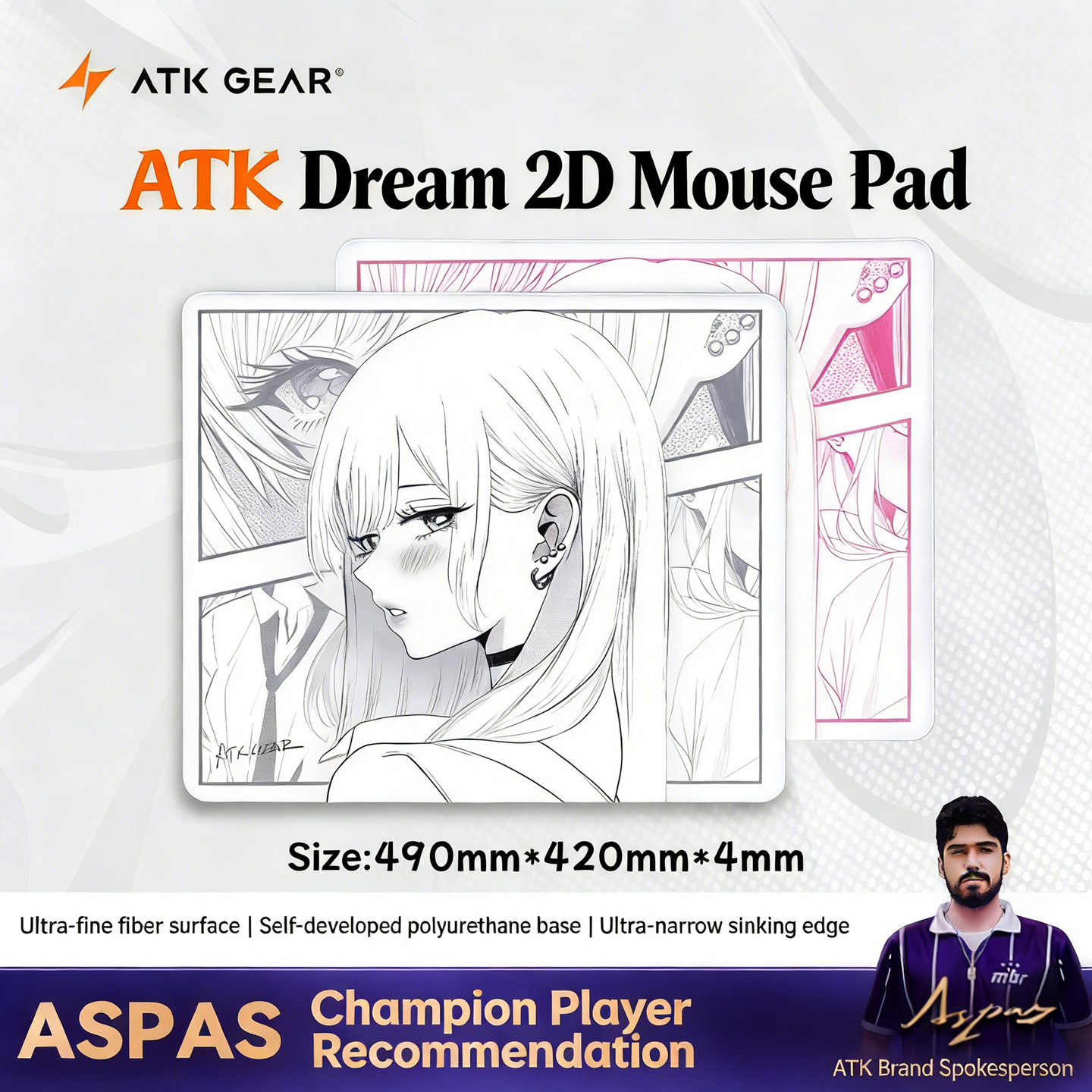 ATK Dream Anime Mouse Pad 490x - Fps Gaming Mouse recension och pris