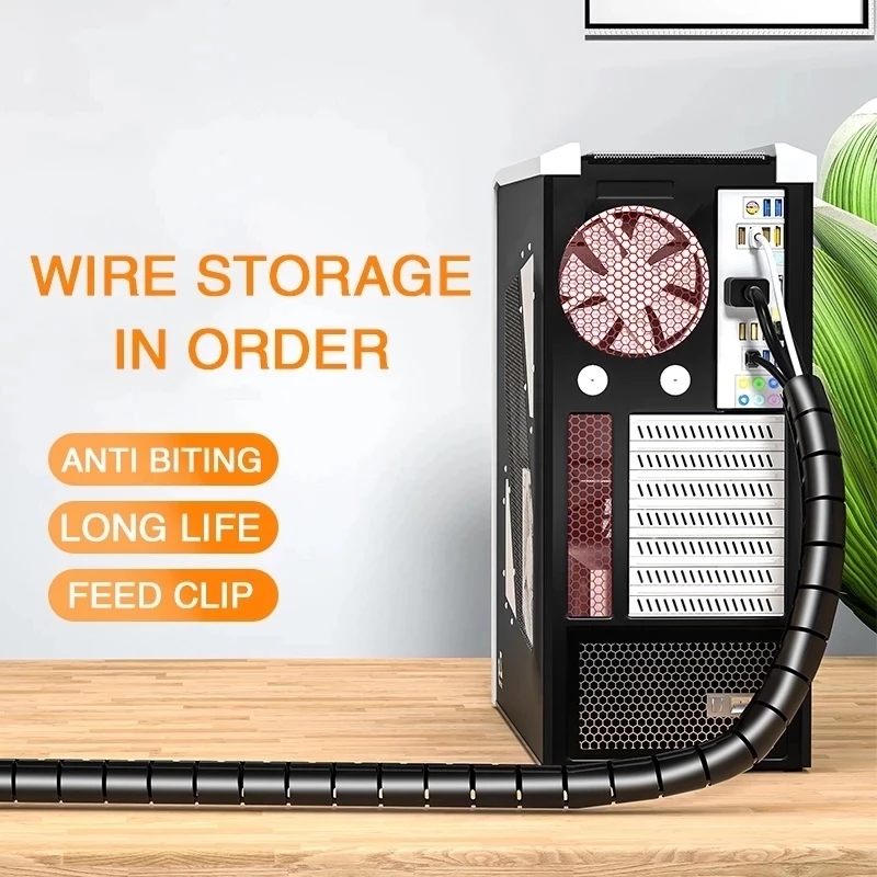 2M/1M Flexible Spiral Cable Wi - Cable Management Sleeve recension och pris