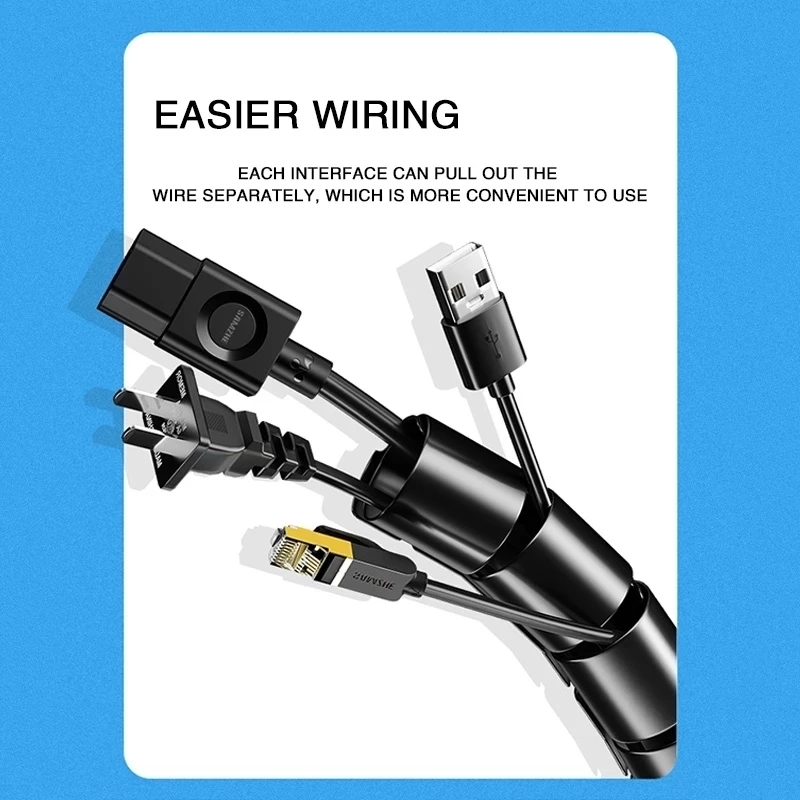 2M/1M Flexible Spiral Cable Wi - Cable Management Sleeve recension och pris