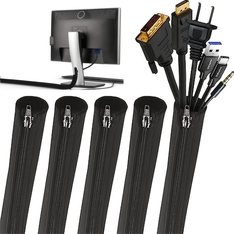 1/2/4 PCS Flexible Cable Manag - Cable Management Sleeve recension och pris