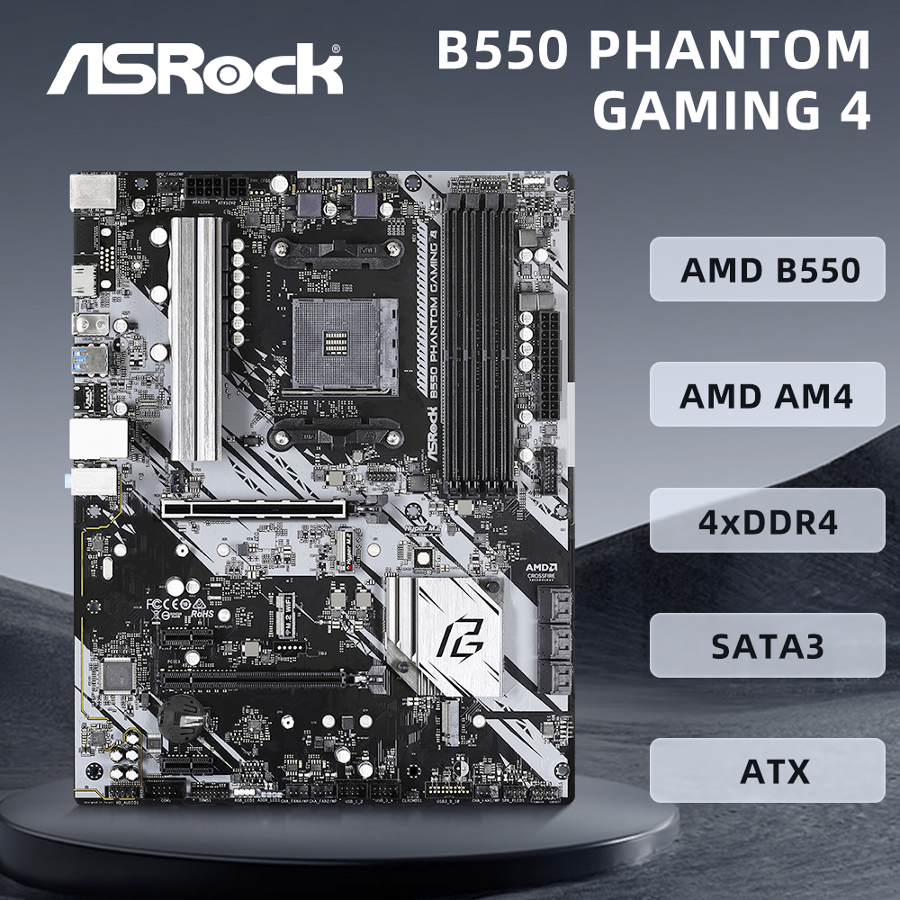 ASRock B550 PHANTOM GAMING 4 M - Pc Gaming Cpu recension och pris
