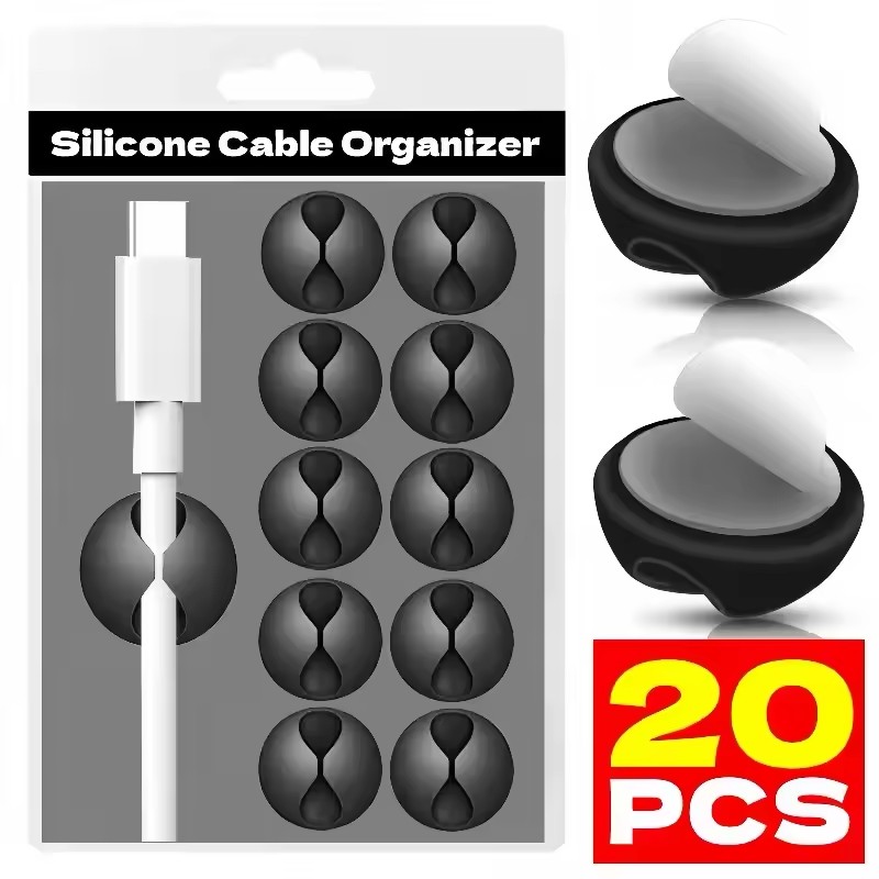 Cable Clips Phone Cord Holder  - Cable Management Sleeve recension och pris