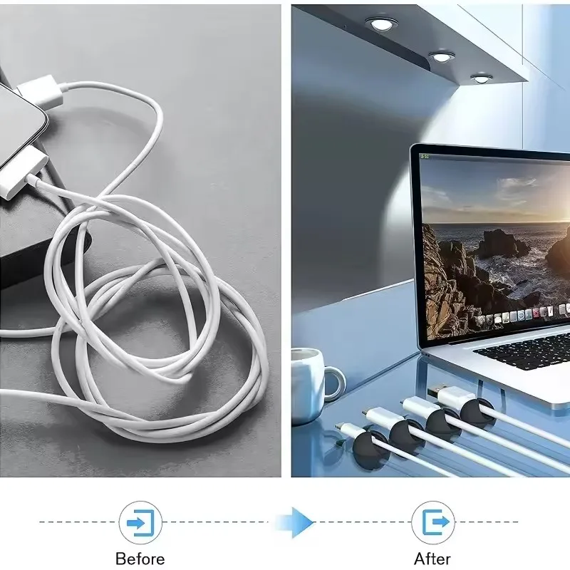 Cable Clips Phone Cord Holder  - Cable Management Sleeve recension och pris