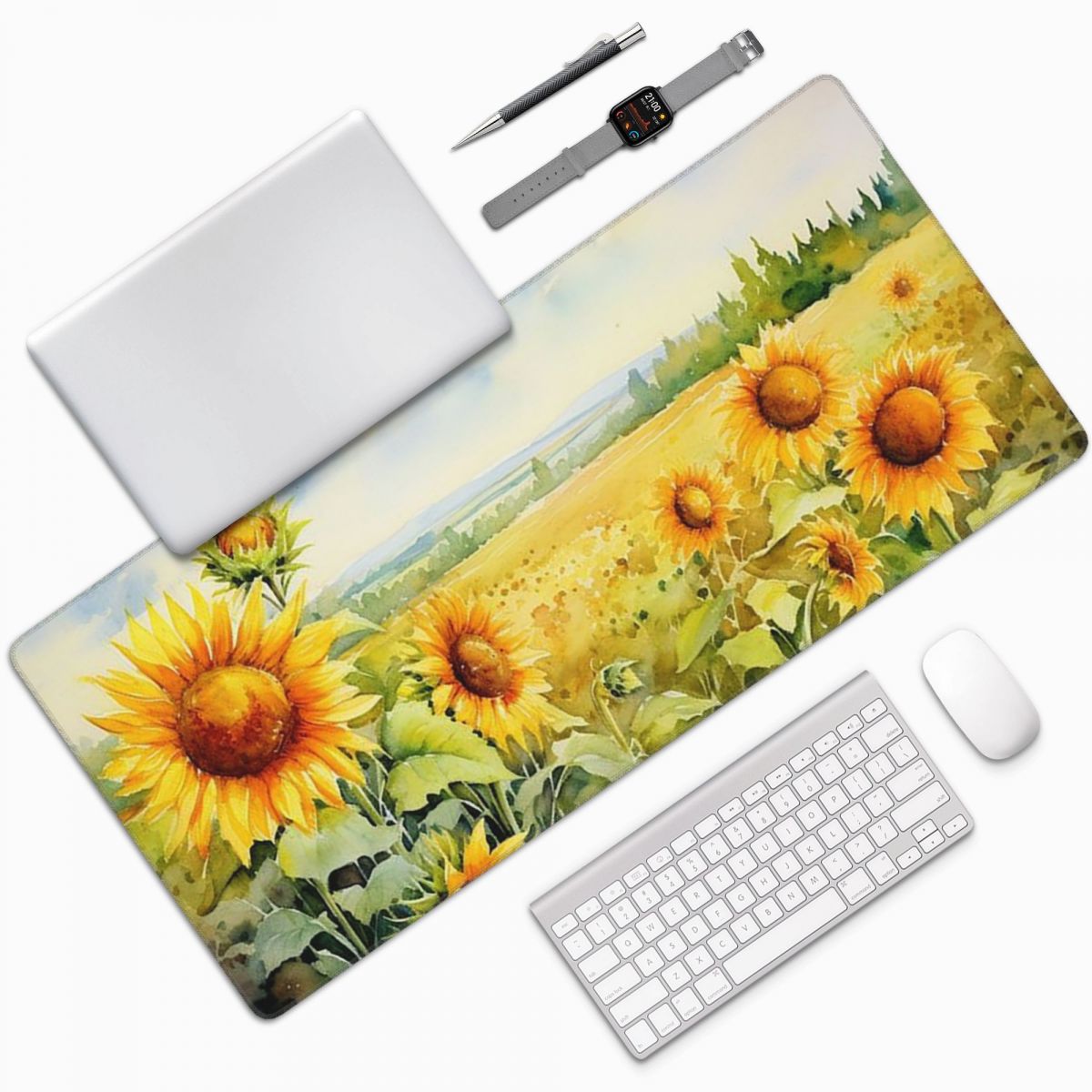 Large Mouse Pad Watercolor Sun - Pc Gaming Yellow recension och pris