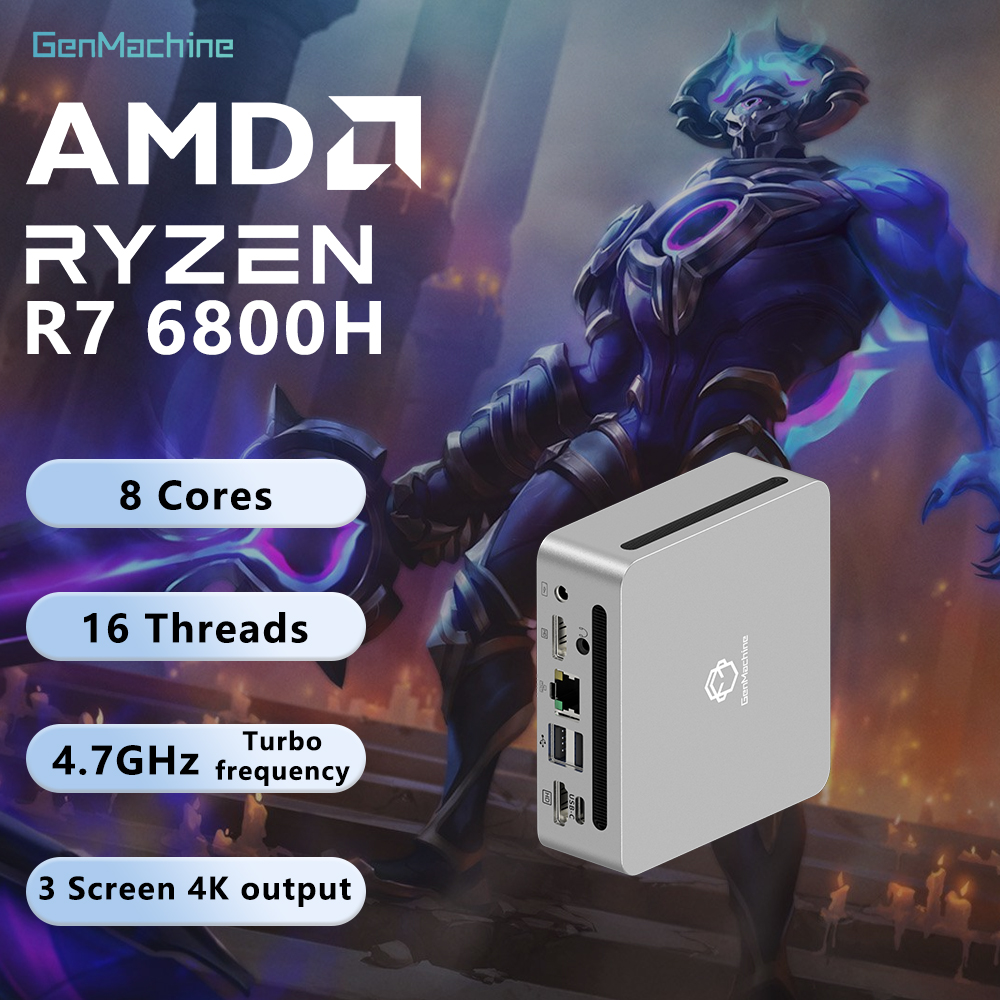 GenMachine Mini PC Ryzen 7 680 - Pc Gaming Ryzen 7 recension och pris
