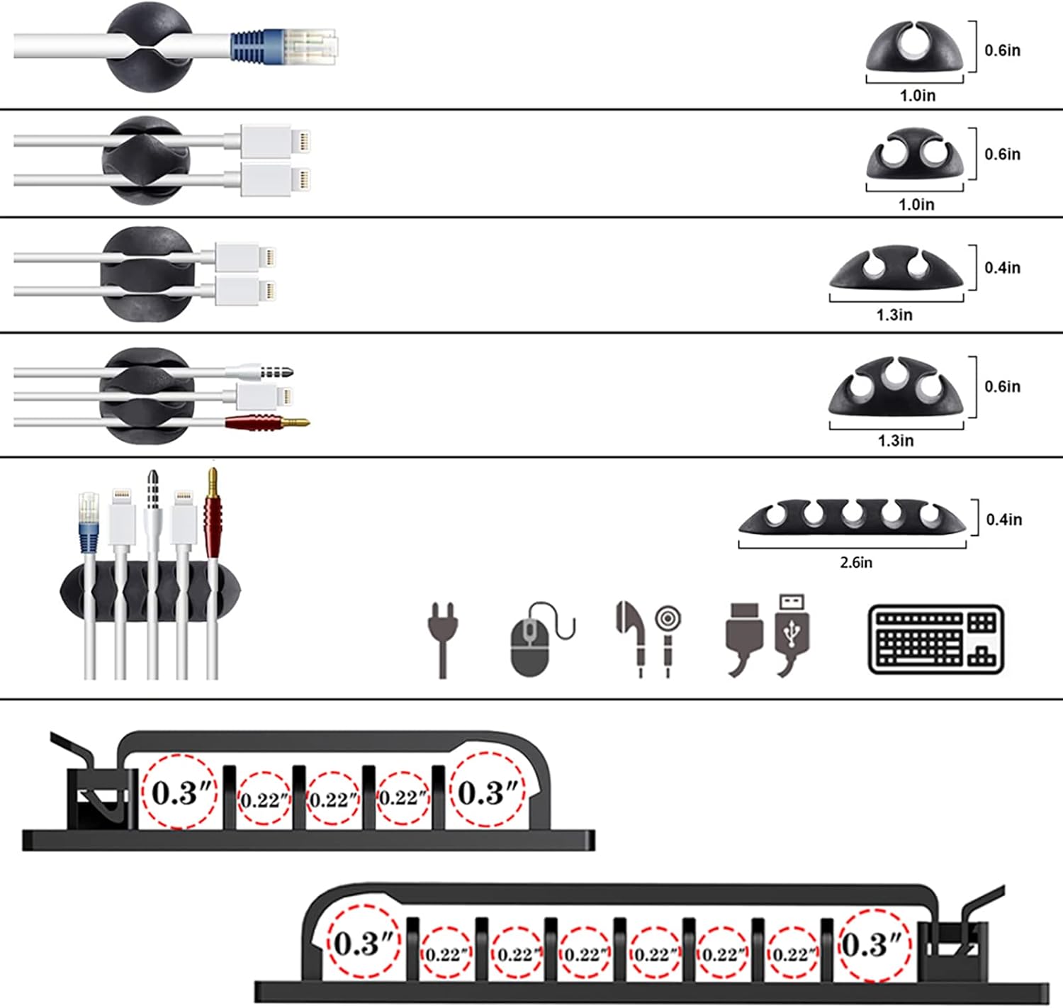 192 PCS Cable Management Kit w - Cable Management Sleeve recension och pris