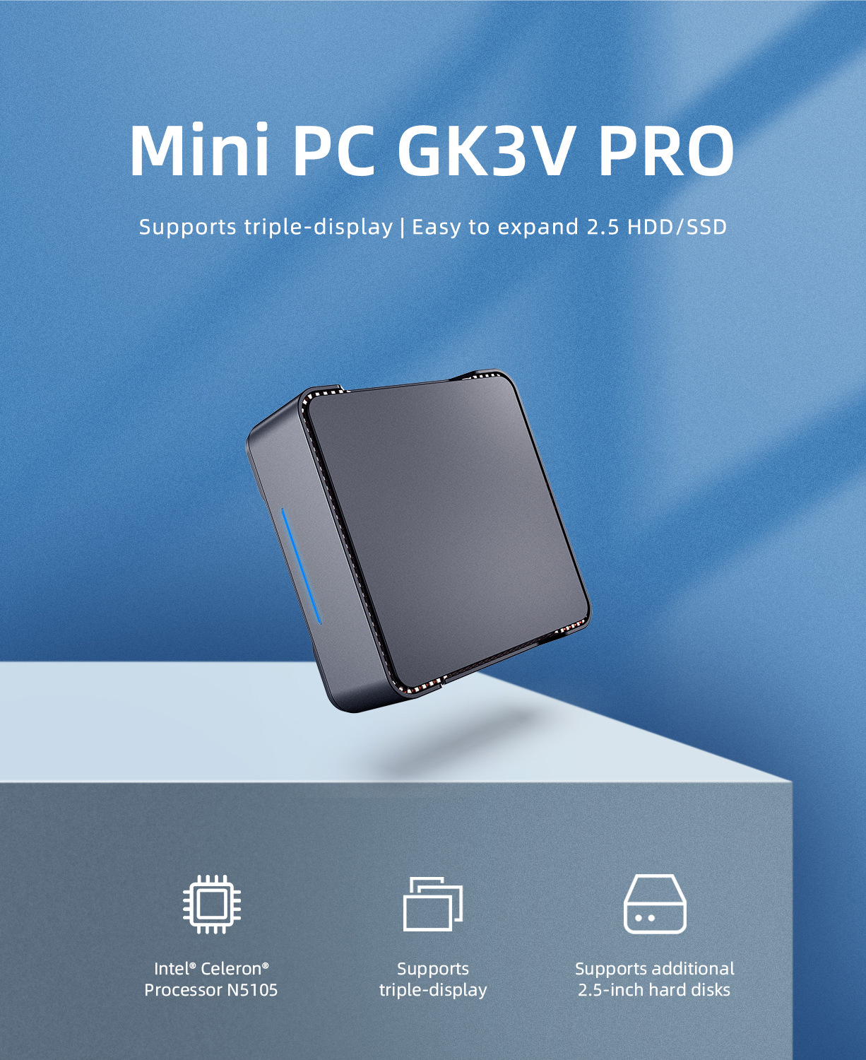 GK3V Pro mini pc Intel N5105 R - Pc Gaming Desktop recension och pris