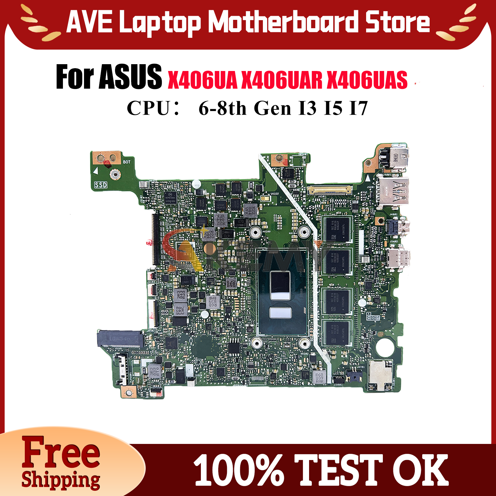 X406UA Laptop Motherboard For  - Pc Gaming I5 recension och pris