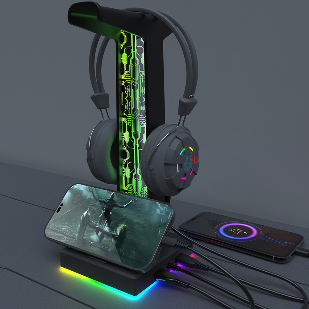 RGB Gaming Headphone Stand Dua - Pc Gaming Desktop recension och pris
