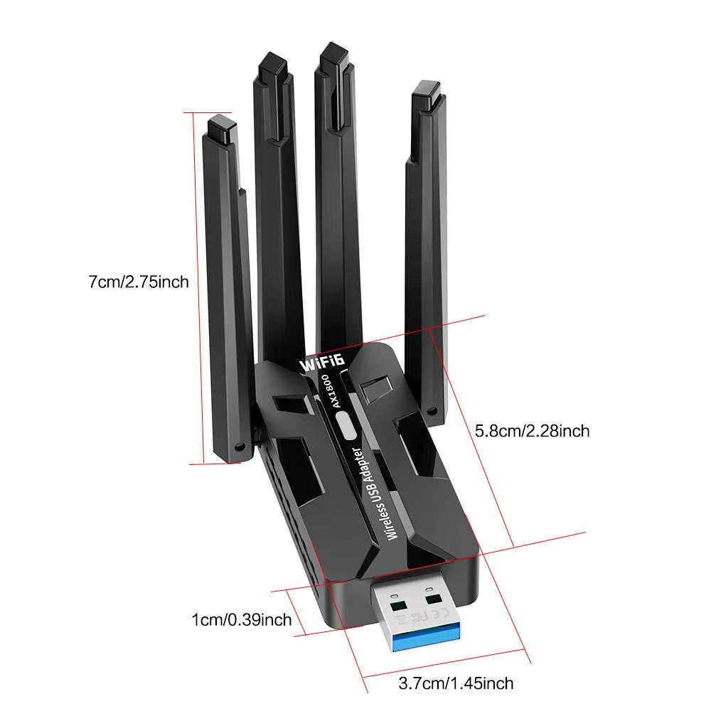 WiFi 6 USB Adapter 1800Mbps Du - Pc Gaming Desktop recension och pris